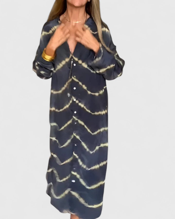 Clara | Elegant Boho Striped Maxi Dress