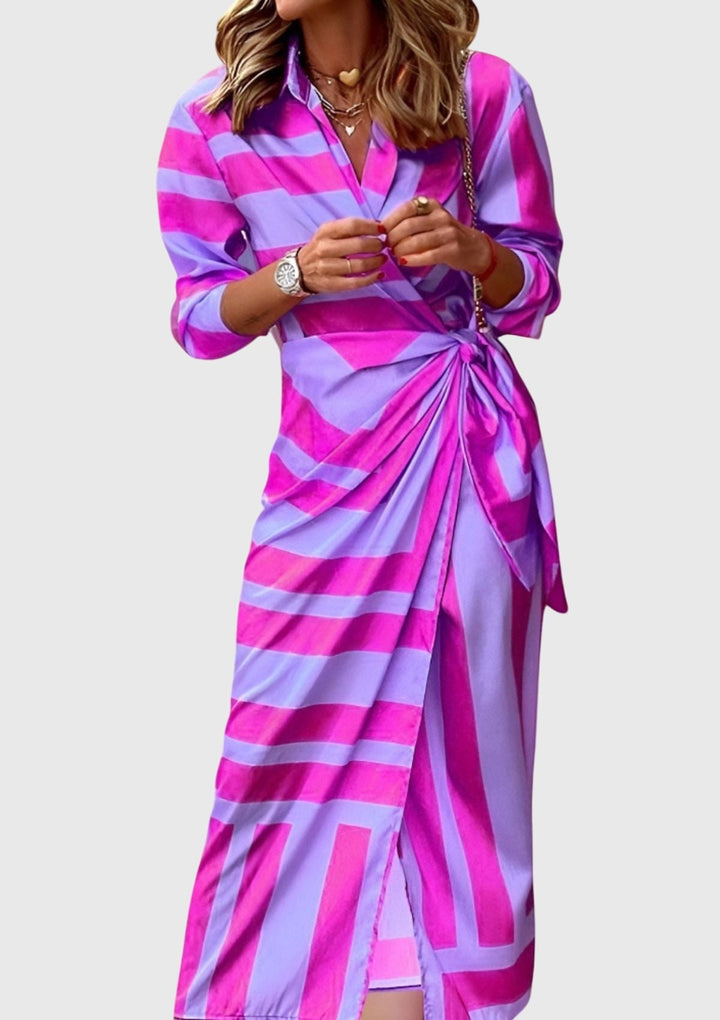 Clara | Elegant Wrap Dress with Print