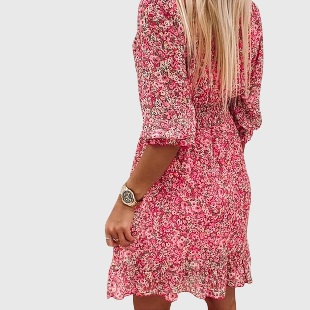 Clara | Floral Puff Sleeve Dress