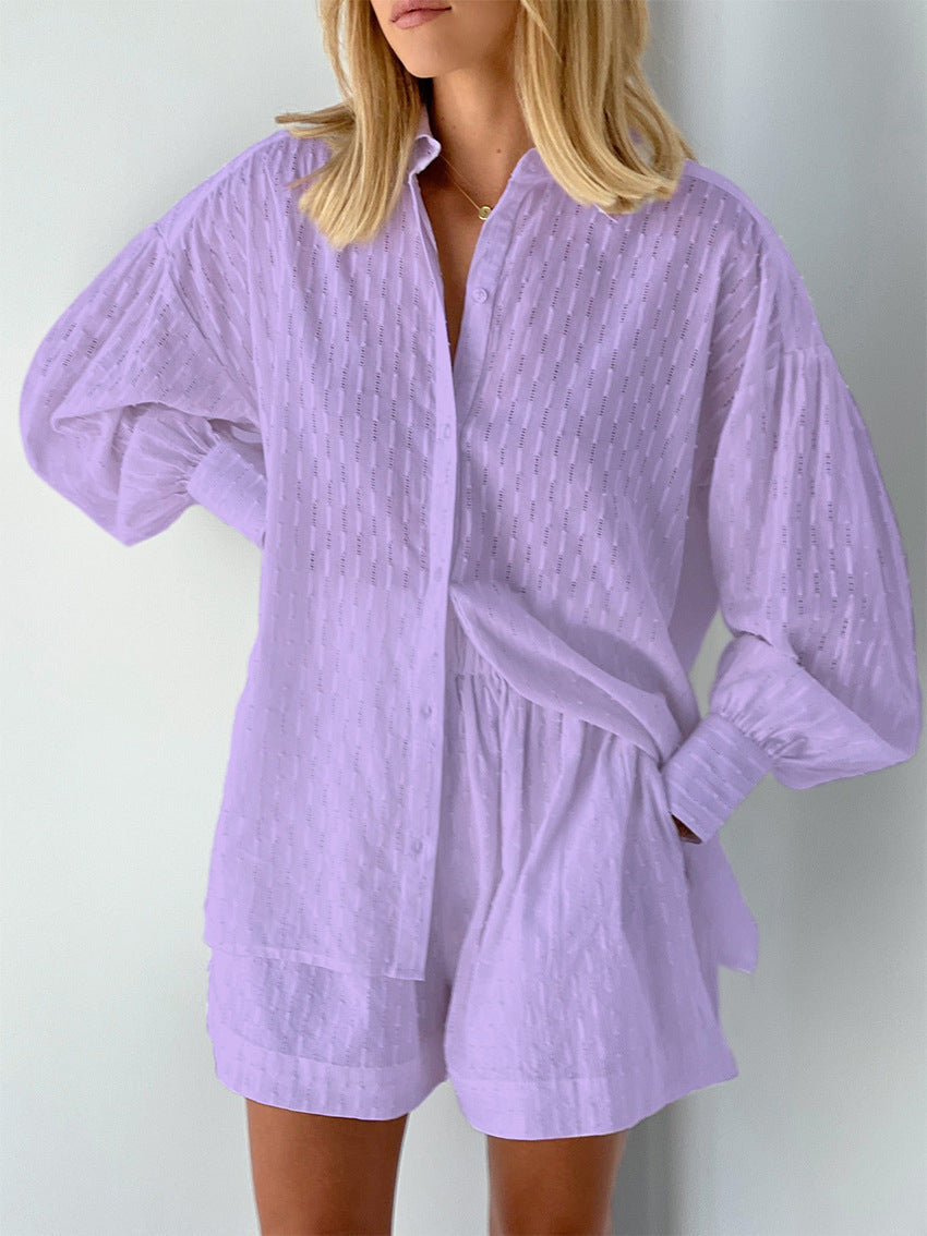Elizabeth - Breezy Shirt And Shorts Set