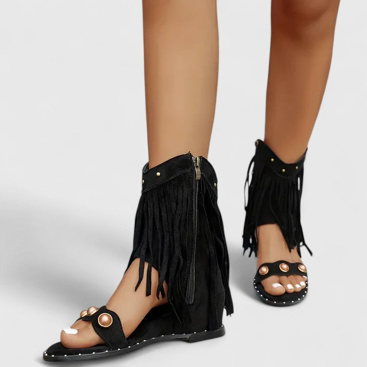 Carmen | Chic Fringe Sandals