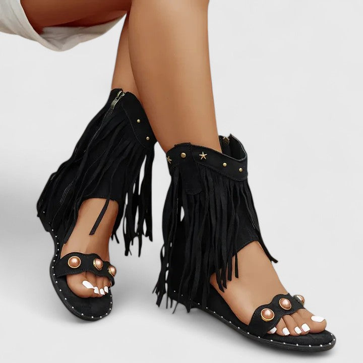Carmen | Chic Fringe Sandals