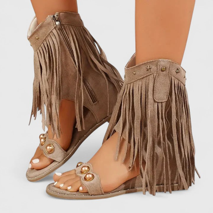 Carmen | Chic Fringe Sandals