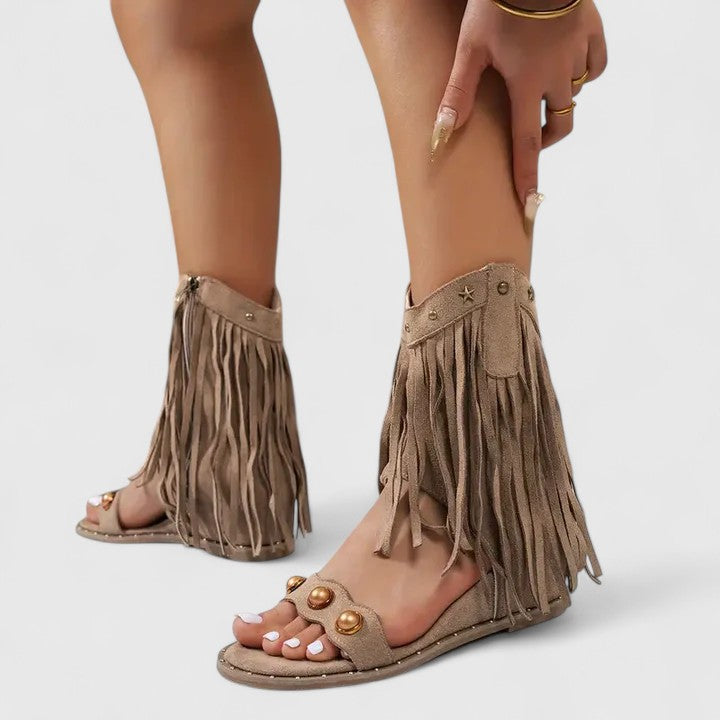 Carmen | Chic Fringe Sandals